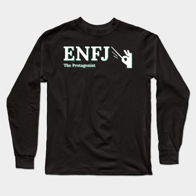 ENFJ The Protagonist MBTI types 7D Myers Briggs personality gift with icon Long Sleeve T-Shirt by FOGSJ